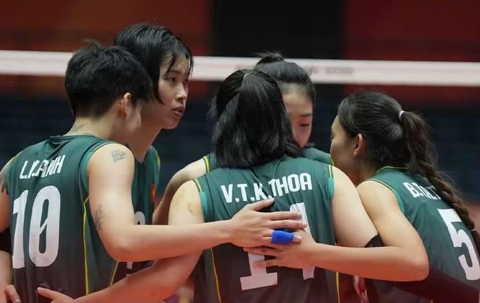 Indonesia đã giành chiến thắng 3-0 trước đội tuyển nữ Việt Nam tại ASIAD 2026. Ảnh: Bóng chuyền Việt Nam