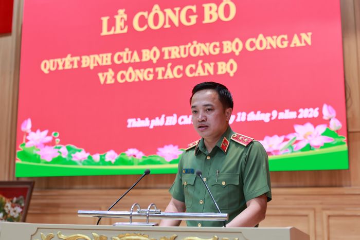 Trung tướng Mai Hoàng, Giám đốc CATP phát biểu