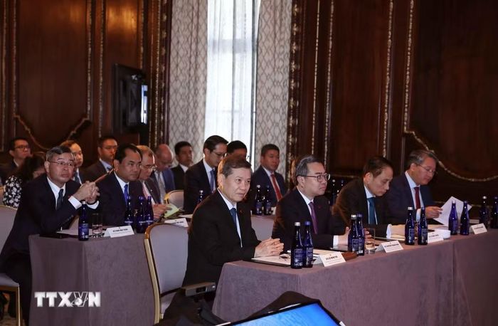   Các đại biểu tham dự buổi gặp gỡ. (Ảnh: Thống Nhất/TTXVN)