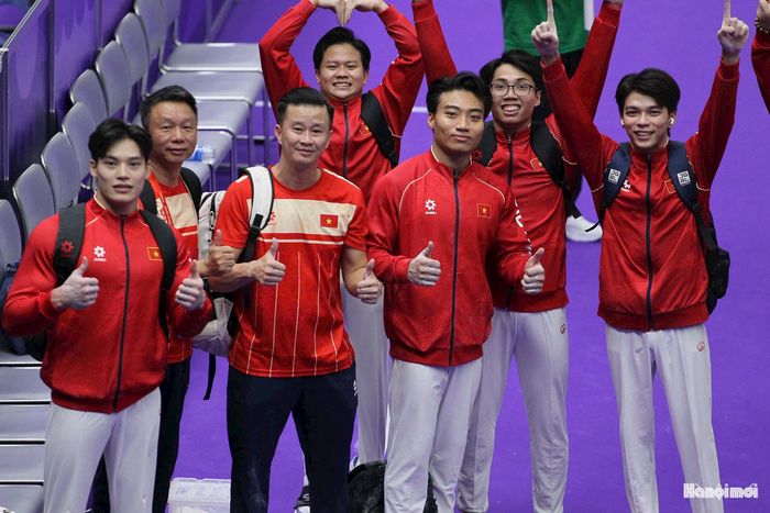 Cũng trong ngày 21-9, tuyển thể dục dụng cụ Việt Nam có màn ra quân tại ASIAD 20. Ảnh: Bùi Lượng