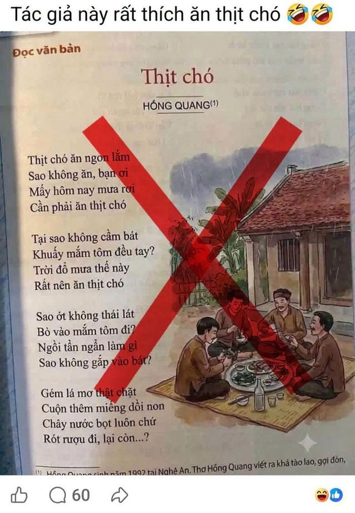Hình ảnh có nội dung sai lệch về tác giả và tác phẩm văn học. Ảnh: Công an tỉnh Bắc Ninh