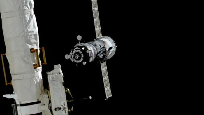 Tàu vũ trụ Progress MS-35 đang tiếp cận Trạm Vũ trụ Quốc tế (ISS) để thực hiện ghép nối vào ngày 19/9. Ảnh: NASA