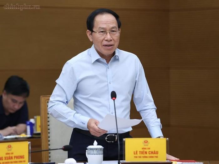 Phó Thủ tướng Lê Tiến Châu phát biểu tại cuộc họp. Ảnh: Nhật Bắc