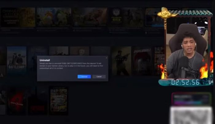 DjChip xóa PUBG khỏi máy.
