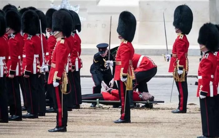 Khi Royal Standard được treo trên Điện Buckingham, điều đó cho biết Nhà vua đang ở đó và số lượng lính canh được tăng lên.