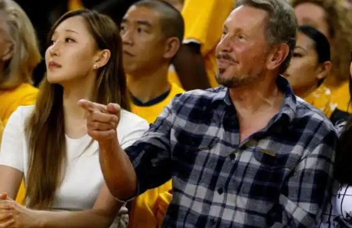 Jolin Ellison và Larry Ellison. Ảnh: Weibo.