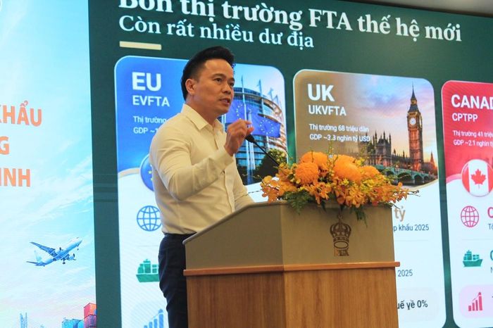  Ông Ngô Chung Khanh, Phó vụ trưởng Vụ Phát triển thị trường nước ngoài và thương mại đa biên, Bộ Công Thương. Ảnh: Thảo Liên. 