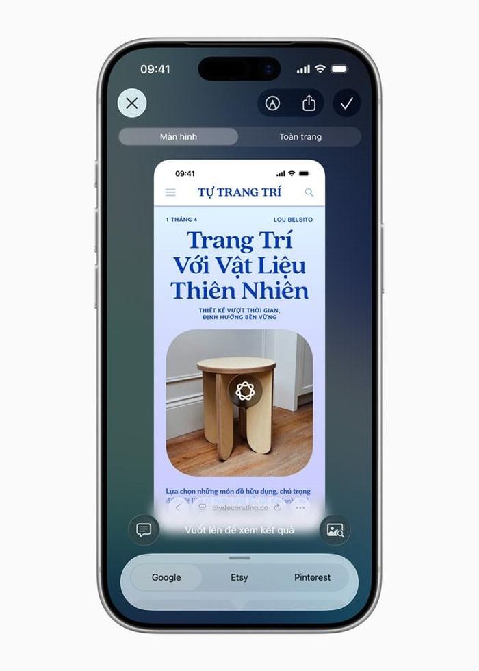 Tính năng Visual Intelligence trên iOS 27. Ảnh: Apple.