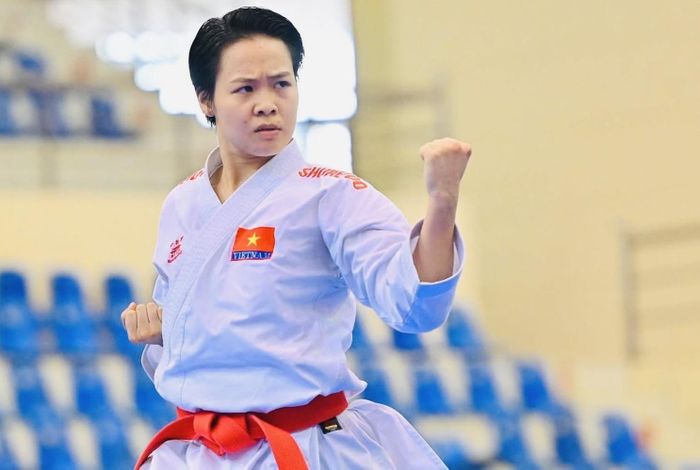 Nguyễn Ngọc Trâm Là một trong những VĐV hay nhất của karate Việt Nam hiện tại. Ảnh: AKF. 