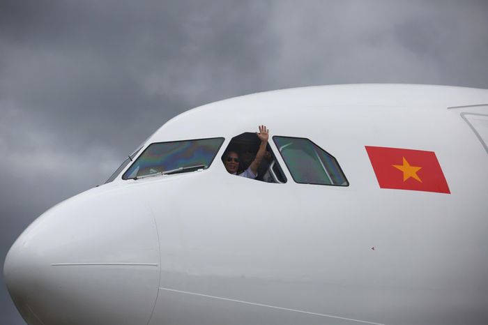 Sun PhuQuoc Airways tiếp nhận tàu bay thân rộng Airbus A330 đầu tiên. Ảnh: Quỳnh Danh.
