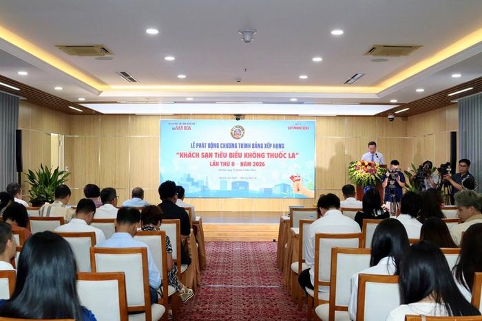 Tổng Biên tập Báo Văn Hóa Nguyễn Anh Vũ phát động Chương trình Bảng xếp hạng “Khách sạn tiêu biểu không thuốc lá” lần thứ II - năm 2026 với chủ đề “Khách sạn xanh - không thuốc lá"