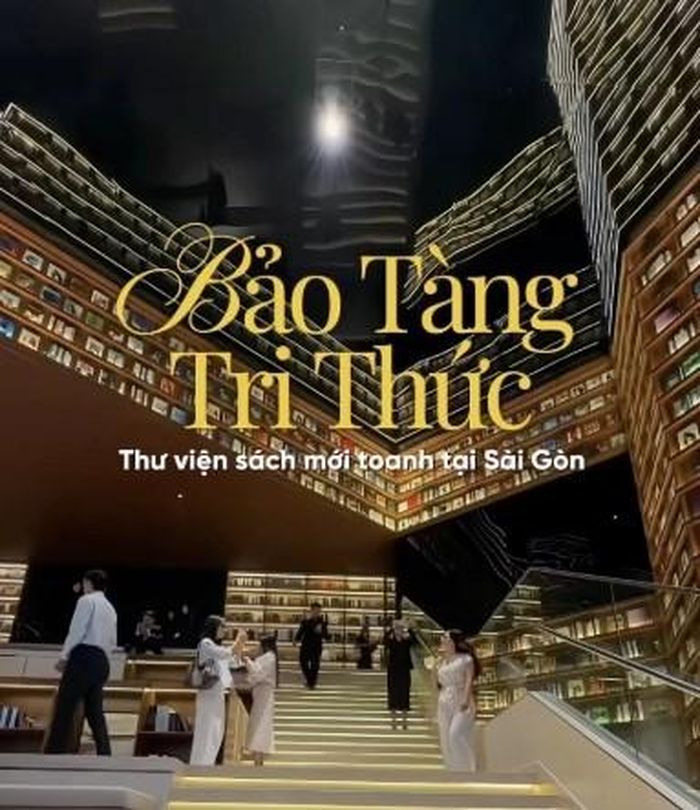 Hình ảnh trong một video ngắn giới thiệu khu trưng bày dự án bất động sản là "thư viện sách tại Sài Gòn". Ảnh chụp màn hình