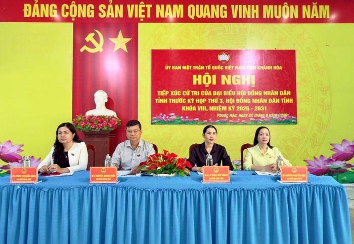 Tổ đại biểu số 15, HĐND tỉnh Khánh Hòa dự Hội nghị tiếp xúc cử tri tại xã Phước Hậu