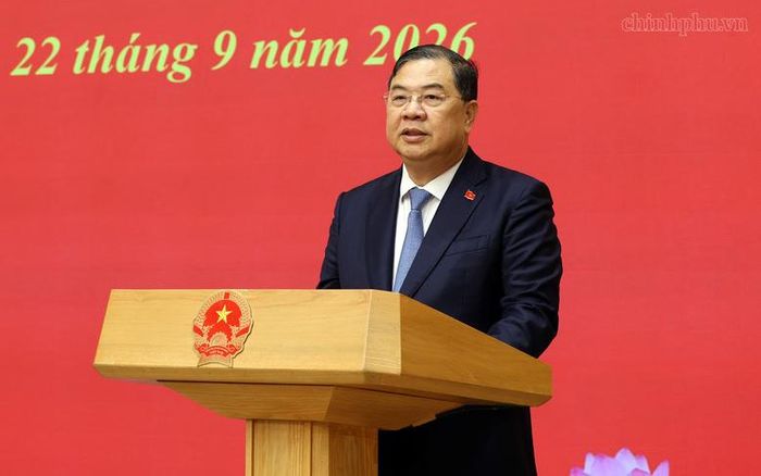 Phó Thủ tướng Thường trực Phạm Gia Túc phát biểu giao nhiệm vụ - Ảnh: chinhphu.vn/Phương Nguyên