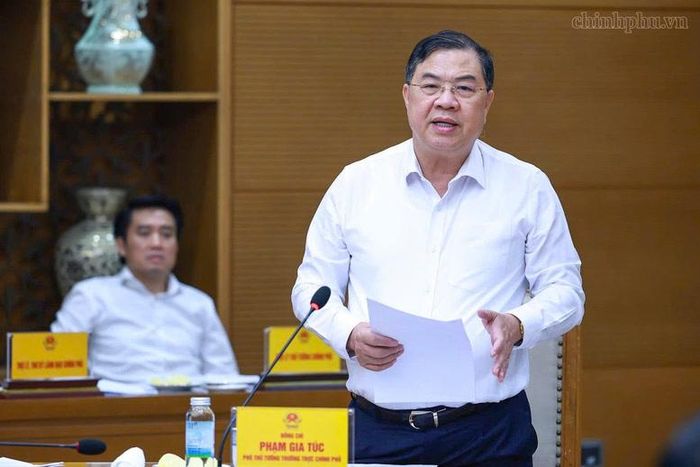 Phó Thủ tướng Thường trực Chính phủ Phạm Gia Túc phát biểu tại cuộc họp - Ảnh: chinhphu.vn/Nhật Bắc