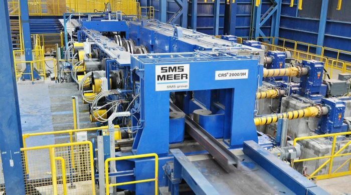 Hòa Phát sử dụng dây chuyền công nghệ sản xuất ray của Tập đoàn SMS (Đức). (Ảnh: NGHI NGUYỄN)