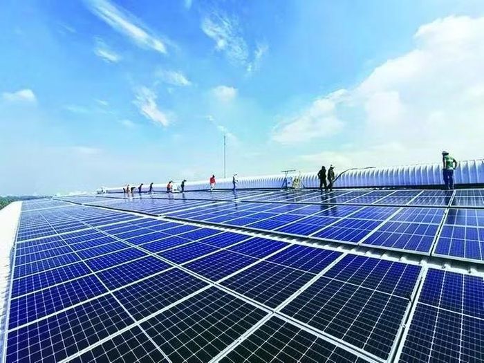 Một dự án điện mặt trời mái nhà tại Thành phố Hồ Chí Minh. (Ảnh: ĐỨC TRUNG)