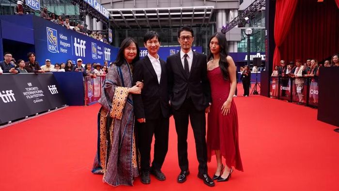 Đoàn làm phim “Hộ linh tráng sĩ - Bí ẩn mộ Vua Đinh” tại Liên hoan phim quốc tế Toronto. (Ảnh: BHD)