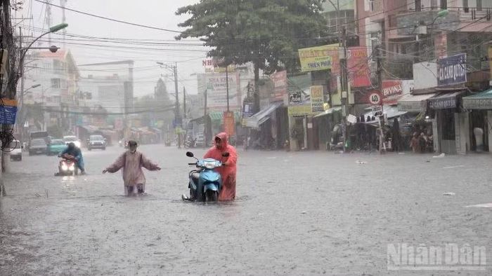 Khánh Hòa dự báo có mưa lớn kéo dài, có nơi cục bộ hơn 200mm. (Ảnh: VŨ TÂN)