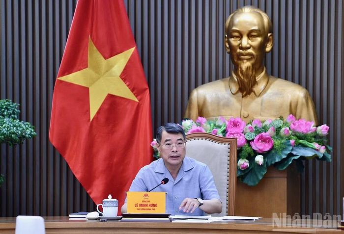 Thủ tướng Chính phủ Lê Minh Hưng chủ trì cuộc họp. (Ảnh: THANH GIANG)