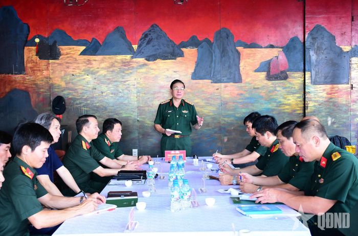 Thượng tướng Trương Thiên Tô phát biểu kết luận.  