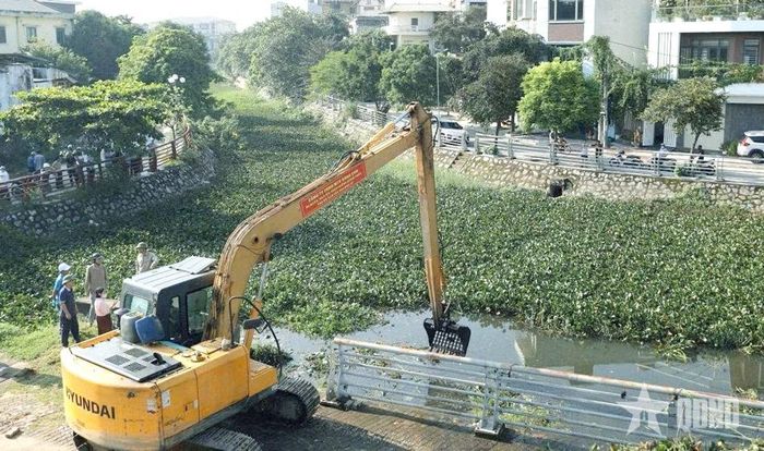 Nhiều hệ thống kênh mương, ao hồ được khơi thông, chống ngập lụt.