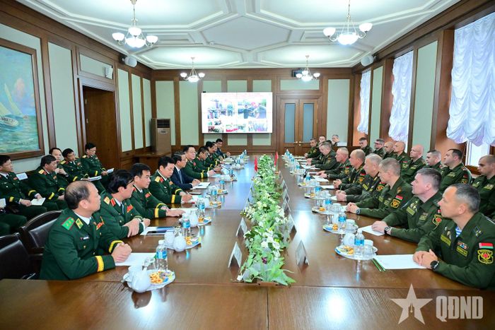 Đại biểu hai nước dự hội đàm.