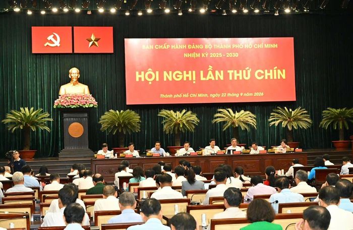 Ban Chấp hành Đảng bộ TPHCM khóa I, nhiệm kỳ 2025-2030 tổ chức Hội nghị lần thứ 9 (mở rộng). Ảnh: VIỆT DŨNG