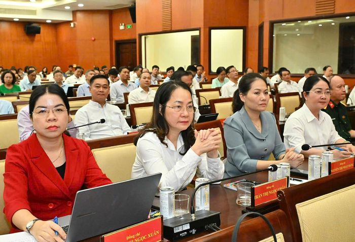 Đại biểu dự Hội nghị lần thứ 9 (mở rộng) Ban Chấp hành Đảng bộ TPHCM khóa I, nhiệm kỳ 2025-2030. Ảnh: VIỆT DŨNG