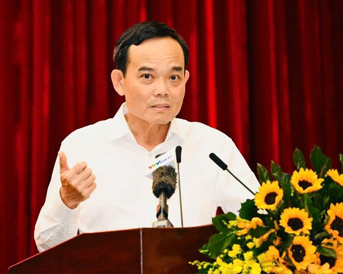 Bí thư Thành ủy TPHCM Trần Lưu Quang phát biểu kết luận hội nghị. Ảnh: VIỆT DŨNG