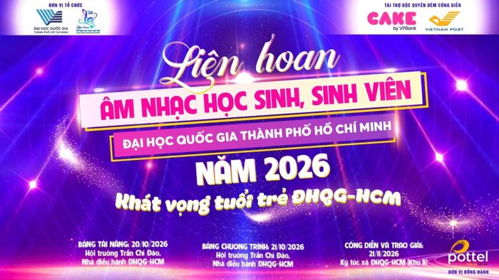 Chương trình Liên hoan âm nhạc học sinh, sinh viên năm 2026 của ĐHQG TPHCM