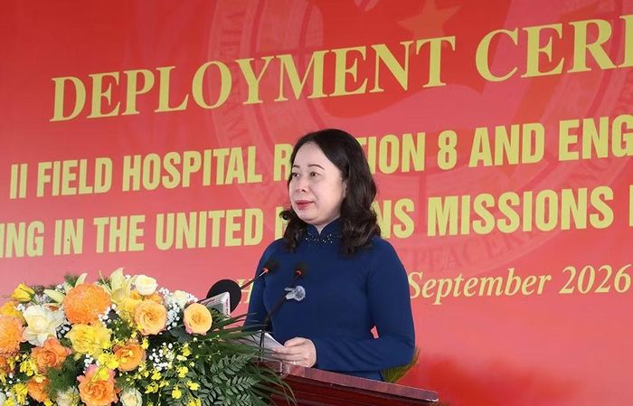 Phó Chủ tịch nước Võ Thị Ánh Xuân phát biểu chỉ đạo tại buổi lễ.