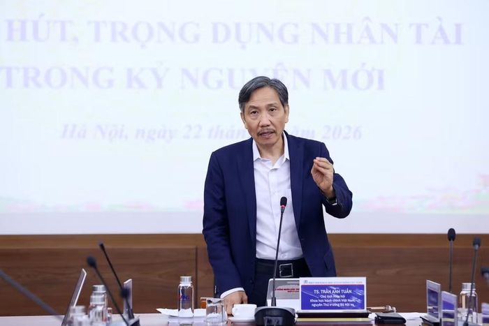 TS Trần Anh Tuấn, Chủ tịch Hiệp hội khoa học hành chính Việt Nam. Ảnh: CHU VÂN