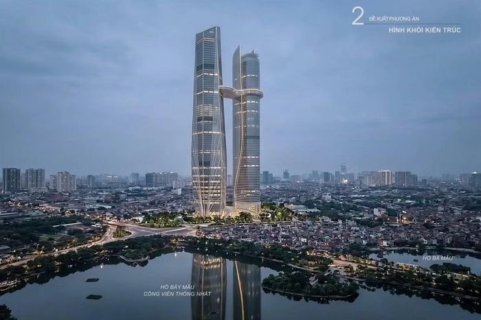 Theo phương án đề xuất, hai tòa tháp cao khoảng 568 m, gồm 99 tầng nổi và 6 tầng hầm, tổng vốn đầu tư dự kiến 3-3,5 tỷ USD. Tổ hợp được định hướng phát triển đa chức năng; nếu được chấp thuận và xây dựng theo phương án này, công trình sẽ cao hơn Petronas Twin Towers tại Malaysia.