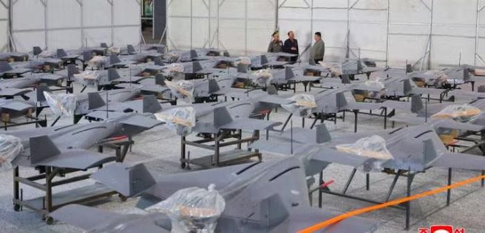 Hình ảnh về nhà máy sản xuất UAV được Triều Tiên công bố. (Ảnh: KCNA)