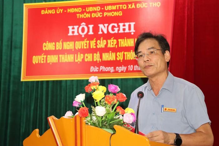 Ông Trịnh Hồng Mạnh được bố trí làm Hiệu trưởng Trường Tiểu học - THCS Đức Đồng.
