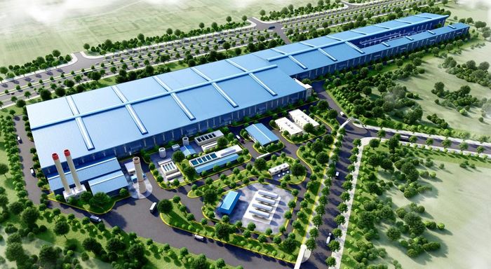 Phối cảnh dự án Nhà máy sản xuất ray và thép đặc biệt Hòa Phát Dung Quất.