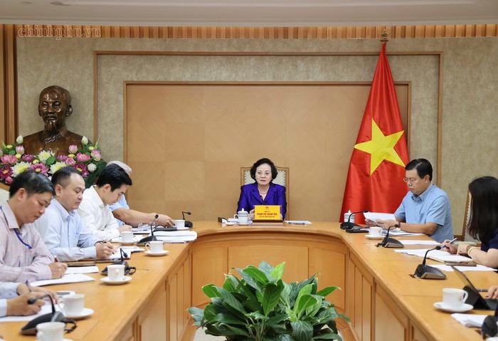  Phó Thủ tướng Phạm Thị Thanh Trà làm việc với Bộ Nội vụ. Ảnh: Thu Giang 