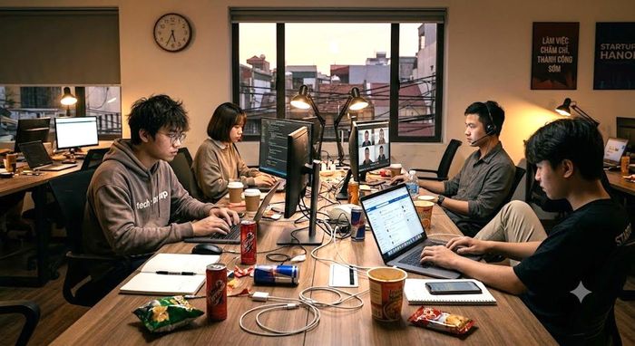 Không ít người trẻ dành quá nhiều thời gian trong không gian kín như văn phòng, nhà ở. Ảnh: AI