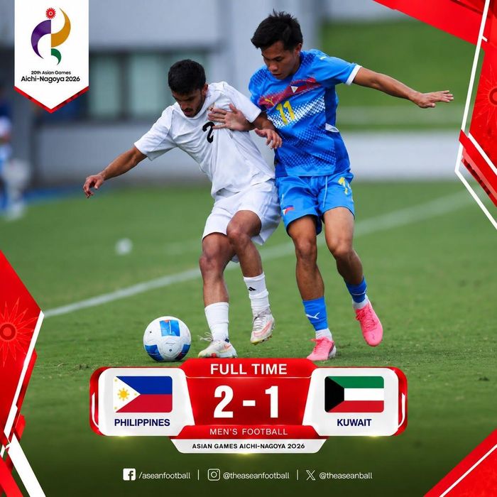 U23 Philippines bất ngờ đánh bại U23 Kuwait - Ảnh: Asean Football