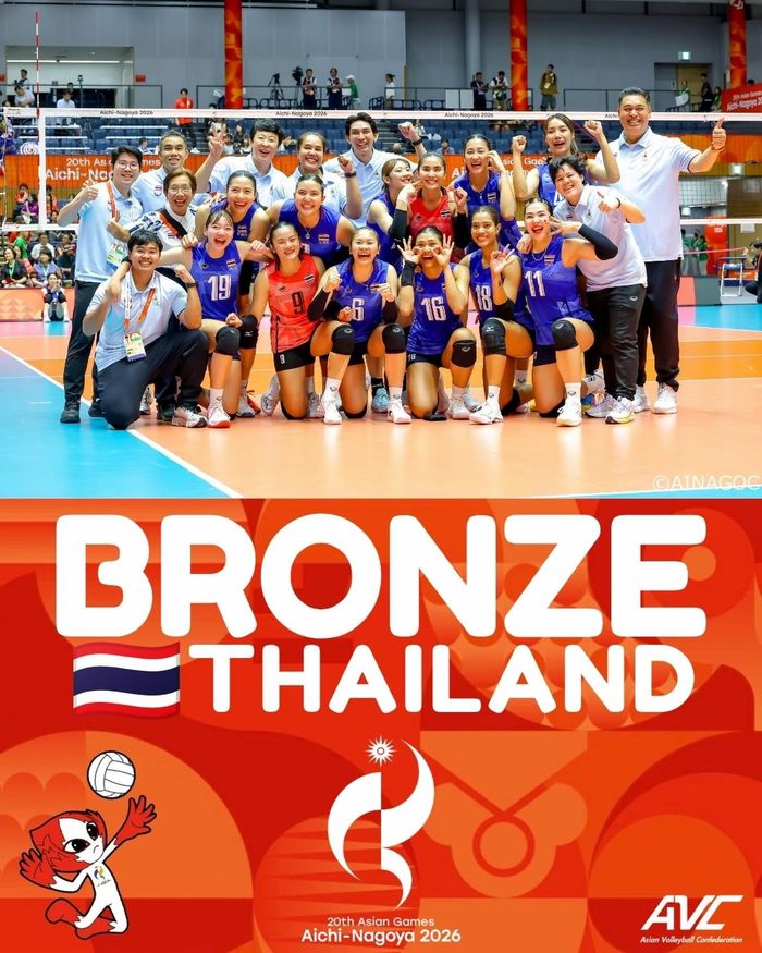 Thái Lan giành HCĐ bóng chuyền nữ Asiad - Ảnh: Volleytrails