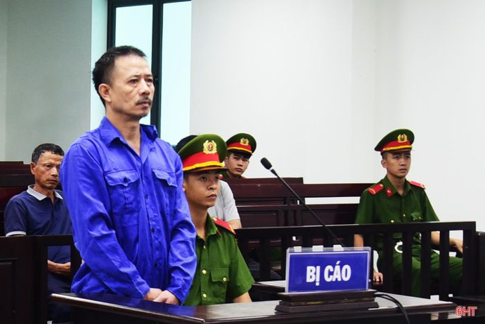 Bị cáo Ngô Ngọc Chung tại phiên tòa.