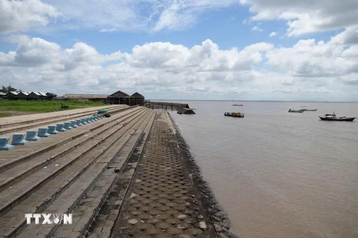 Khu du lịch biển Tân Thành, một trong những điểm du lịch nổi tiếng ở tỉnh Đồng Tháp. (Ảnh: Công Trí/TTXVN)