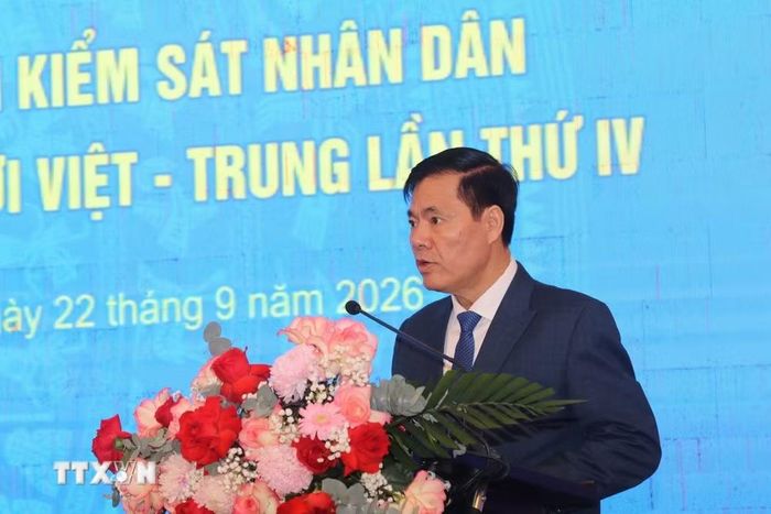 Ông Nguyễn Quang Dũng, Phó Viện trưởng Viện Kiểm sát nhân dân tối cao, phát biểu tại Hội nghị. (Ảnh: Quang Duy/TTXVN)