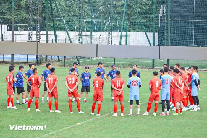 Ngày mai 23/9, toàn đội sẽ lên đường sang Indonesia để chuẩn bị cho FIFA ASEAN Cup 2026. (Ảnh: Việt Anh/Vietnam+)