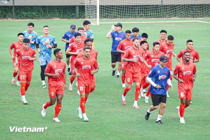 Chiều 22/9, đội tuyển Việt Nam hội quân tại Trung tâm đào tạo bóng đá trẻ Việt Nam (Hà Nội), chuẩn bị cho giải đấu FIFA ASEAN Cup 2026. (Ảnh: Việt Anh/Vietnam+)