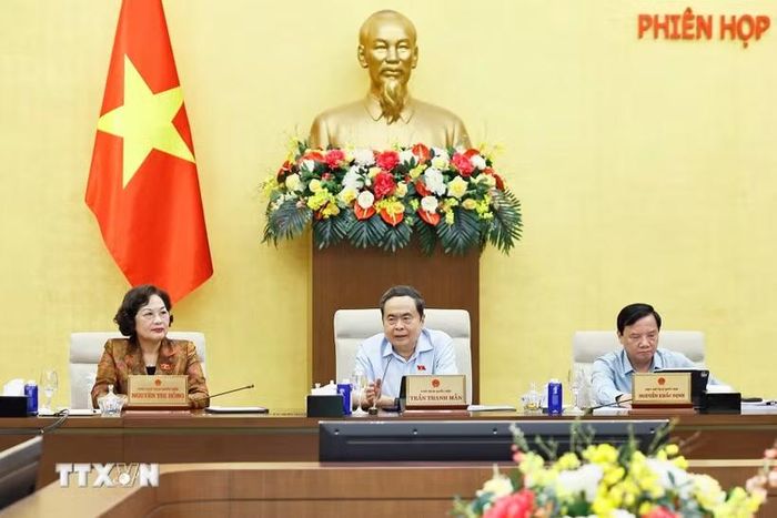 Chủ tịch Quốc hội Trần Thanh Mẫn phát biểu. (Ảnh: Doãn Tấn/TTXVN)
