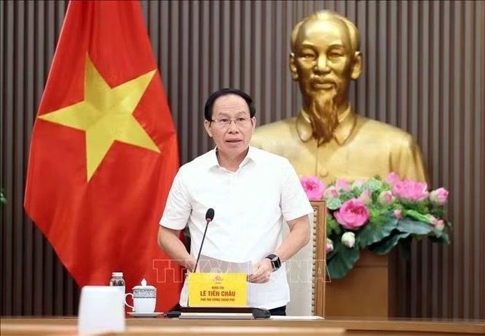 Phó Thủ tướng Lê Tiến Châu phát biểu chỉ đạo. Ảnh: An Đăng/TTXVN