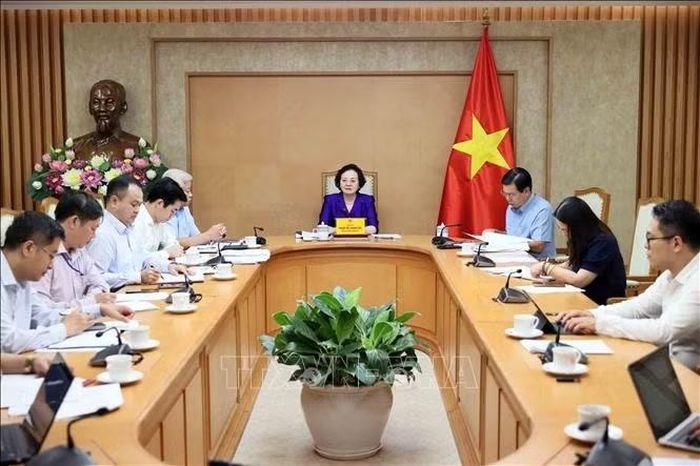 Phó Thủ tướng Phạm Thị Thanh Trà chủ trì buổi làm việc. Ảnh: An Đăng/TTXVN