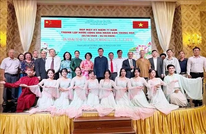 Các đại biểu dự lễ kỷ niệm 77 năm Ngày Quốc khánh Trung Quốc.